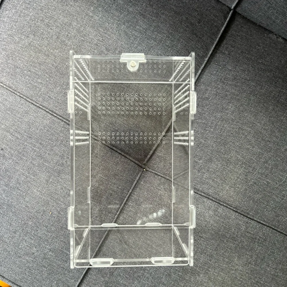 Clear Jumping Spider Tarantula Small Animal Reptile Acrylic Enclosure Cage Home